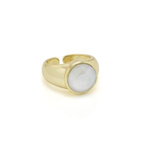 CACHET STEEL RING WHITE/GOLD