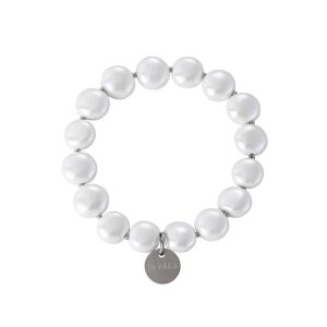 VERA ARMBAND VIT/STÅL