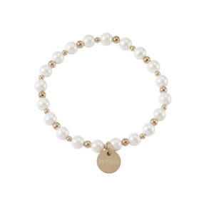 PEARL ARMBAND VIT/GULD