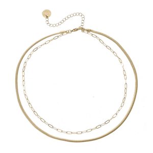 BIZZY HALSBAND STÅL/GULD