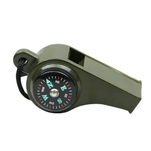 3-i-1 Överlevnadsvisselpipa med Kompass & Termometer