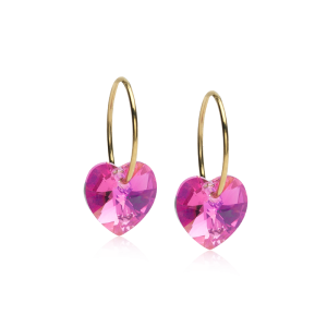 Blomdahl GT Ear Ring 14 mm Heart Rose Örhänge