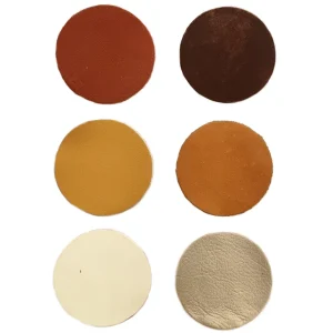 Lagningslapp i Läder | Rund | Blandade Färger