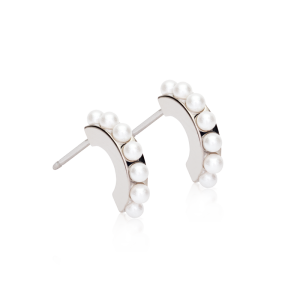 Blomdahl NT Pendant Pearl Curved White Örhänge