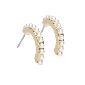 Blomdahl GT Pendant Pearl Curved 15 mm White Örhänge