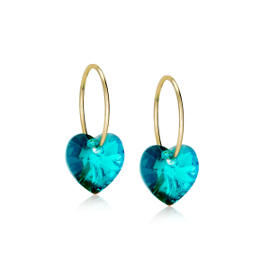 Blomdahl GT Ear Ring 14 mm Heart Turquoise Örhänge