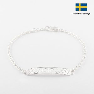 Västerbottensmycken Smalt Armband Silver